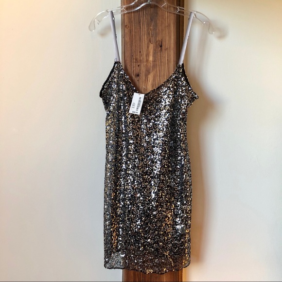Free People Other - NWT Free People Sequin Mini Slip Dress- L